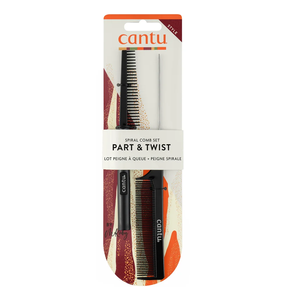 Cantu Spiral Style Part and Twist Comb 2Ct Pack Image 1
