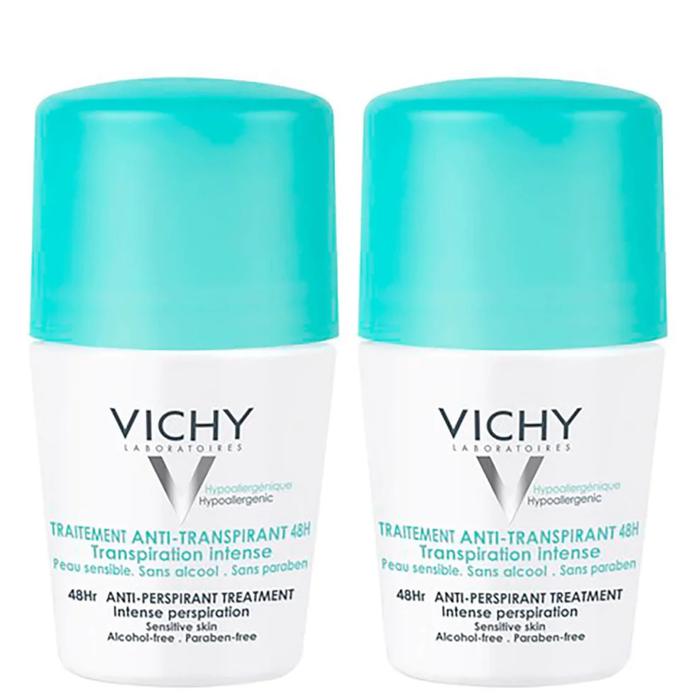 Vichy 48 Hour Intensive Antiperspirant Roll-on Deodorant for Sensitive Skin Bundle 2 x 50ml Image 1