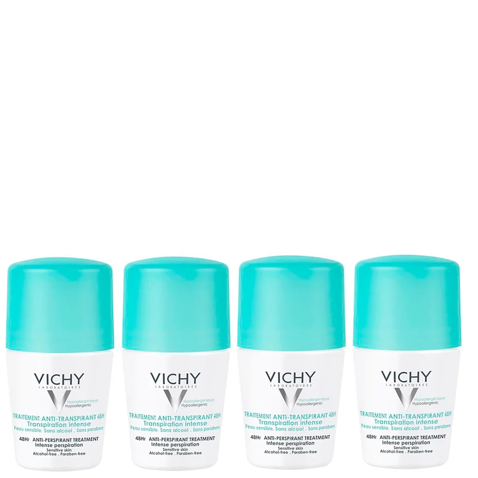 VICHY 48 Hour Intensive Anti-Perspirant Roll-on Deodorant Set for Sensitive Skin 4 x 50ml Image 1