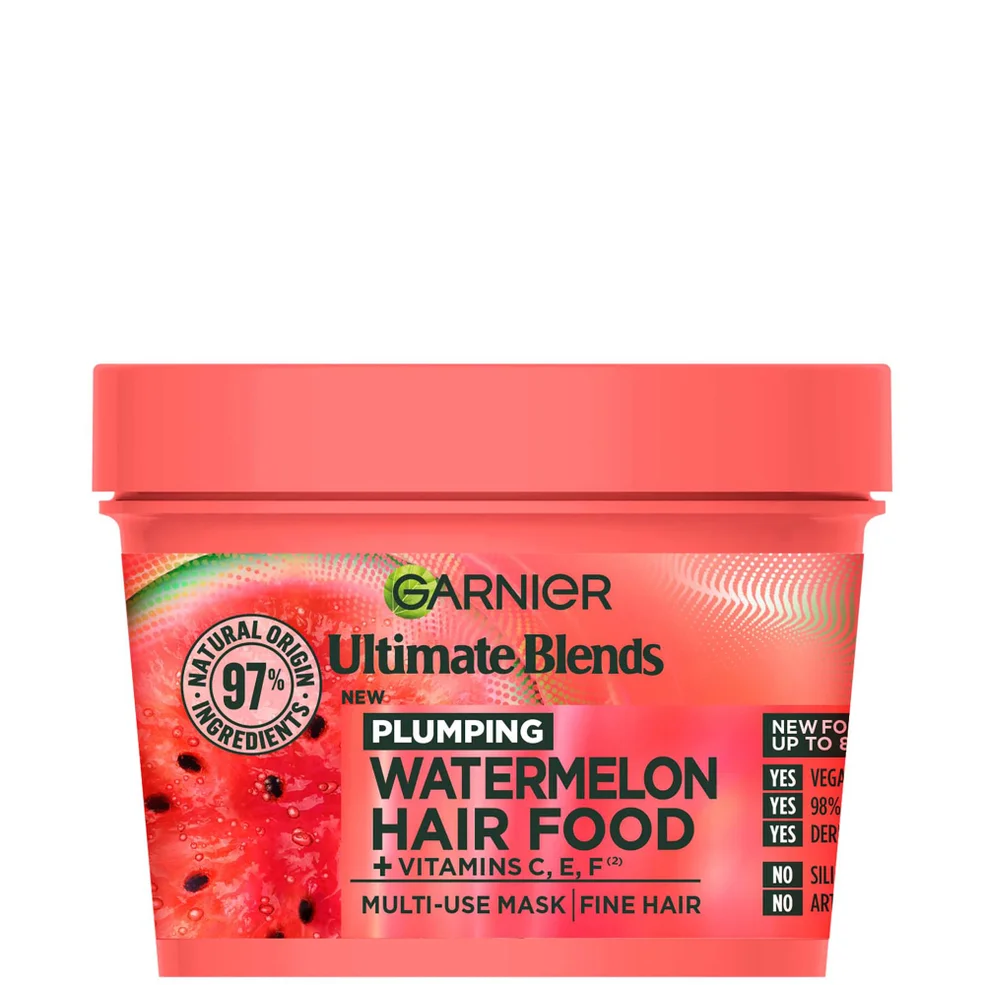 Garnier Ultimate Blends Plumping Hair Food Watermelon 3-in-1 Mask Treatment 390ml Image 1