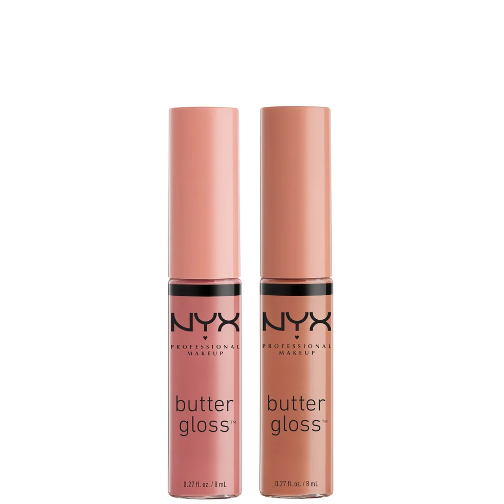 NYX Professional Makeup Butter Gloss Lip Gloss Duo - Madeleine and Tiramisu Image 1