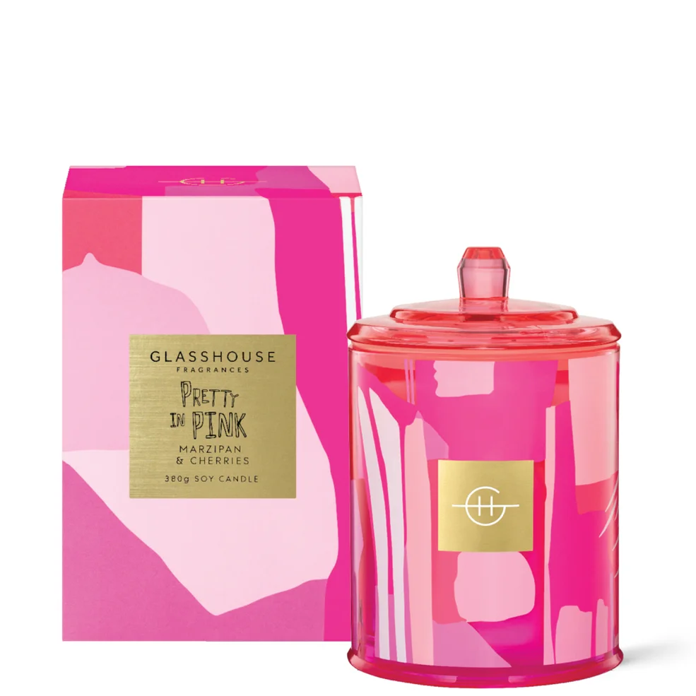 Glasshouse Fragrances Pretty in Pink Limited Edition Soy Candle 380g Image 1