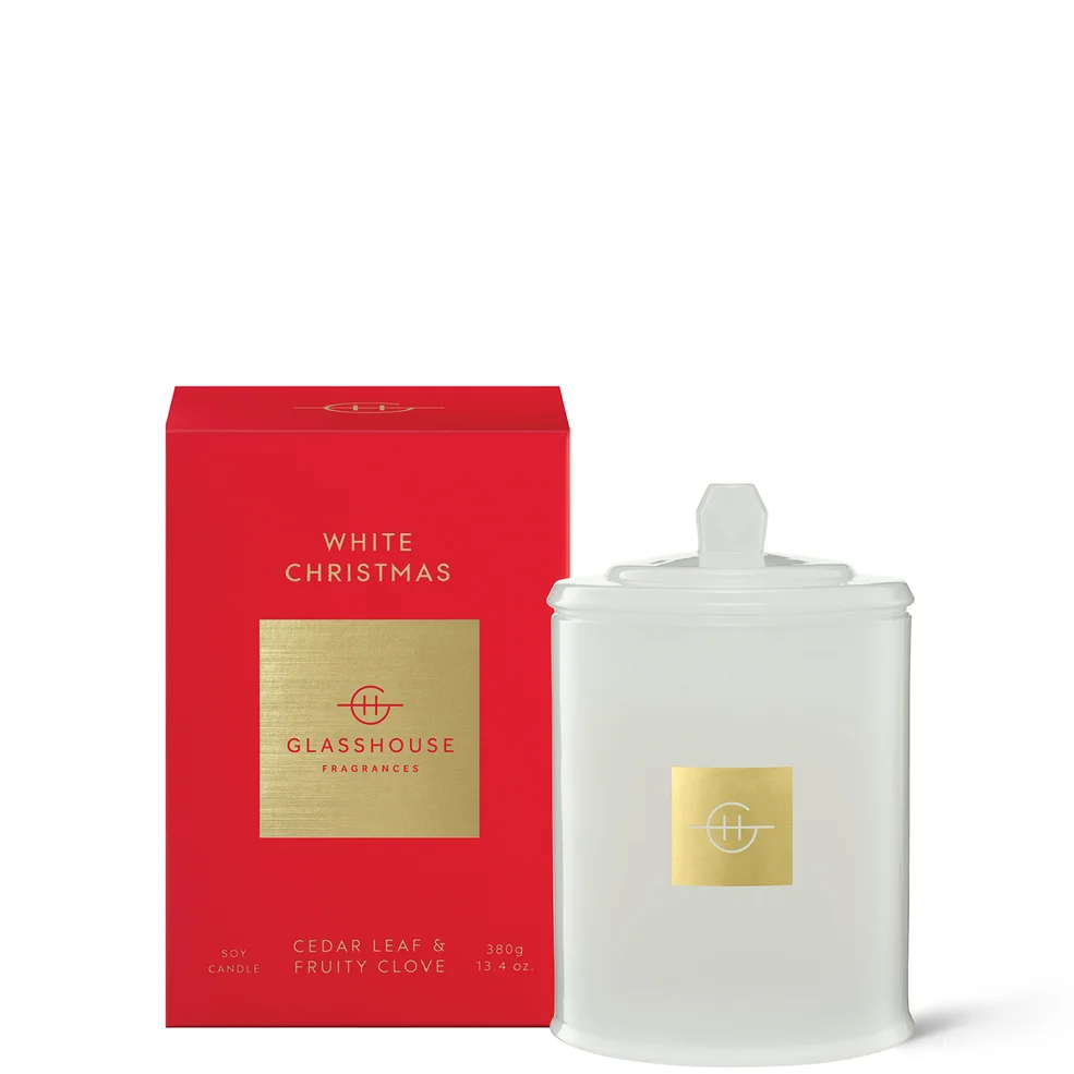 Glasshouse Fragrances White Christmas Candle 380g Image 1