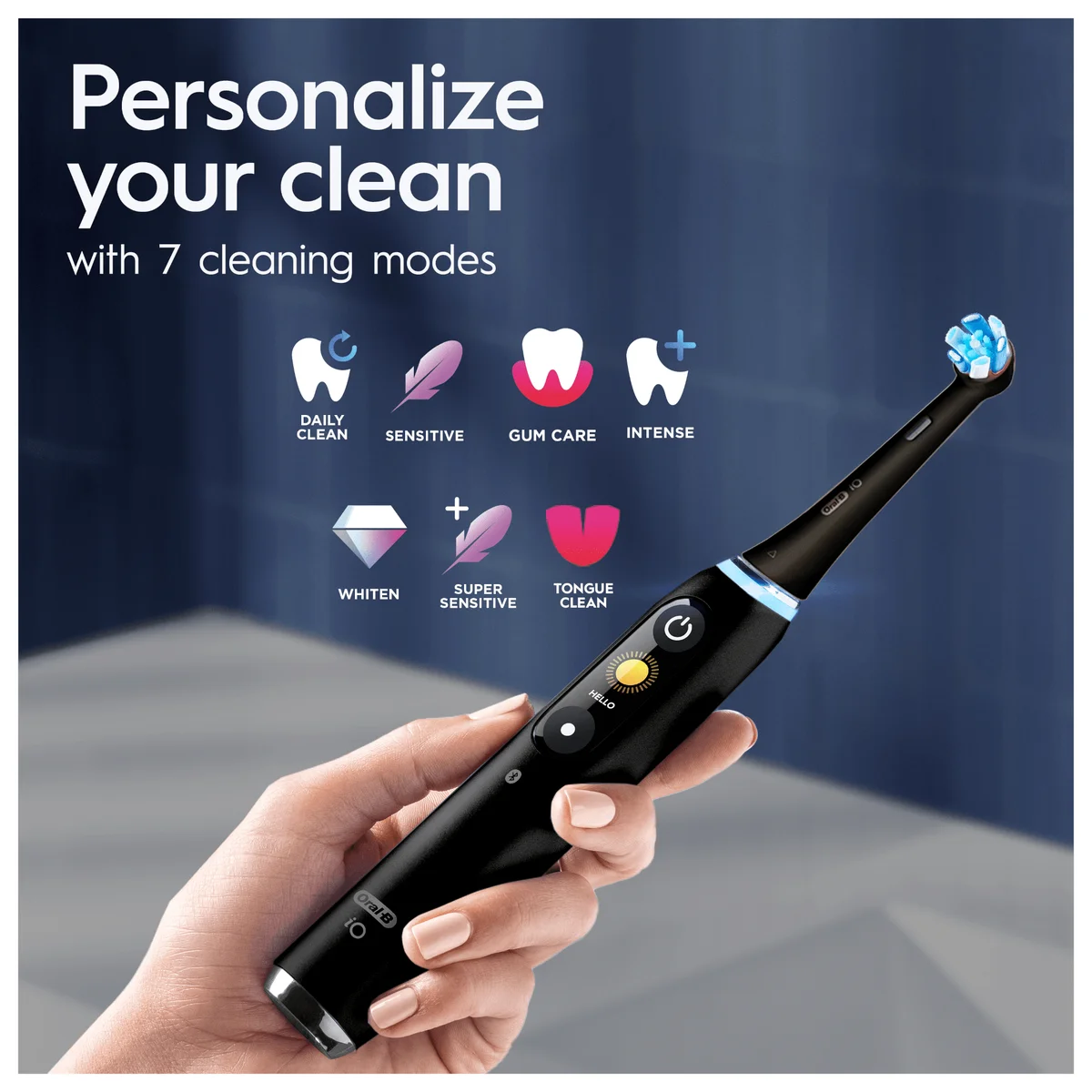 Oral-B IO 3 Blush Pink Ultimate Clean Electric Toothbrush, 1 Refill