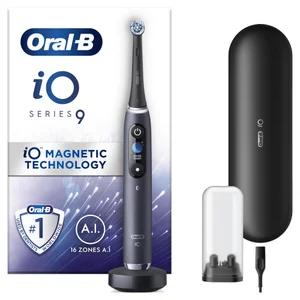 Oral B iO9 Black Onyx Electric Toothbrush with Charging Travel Case - Colour Black Onyx