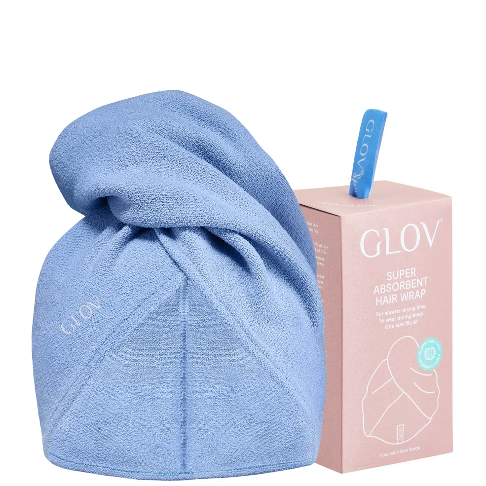 GLOV® Ultra–Absorbent Hair Towel Wrap - Blue Image 1