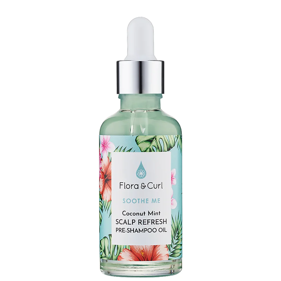 Flora & Curl Coconut Mint Scalp Refresh Pre-Shampoo Oil 50ml Image 1