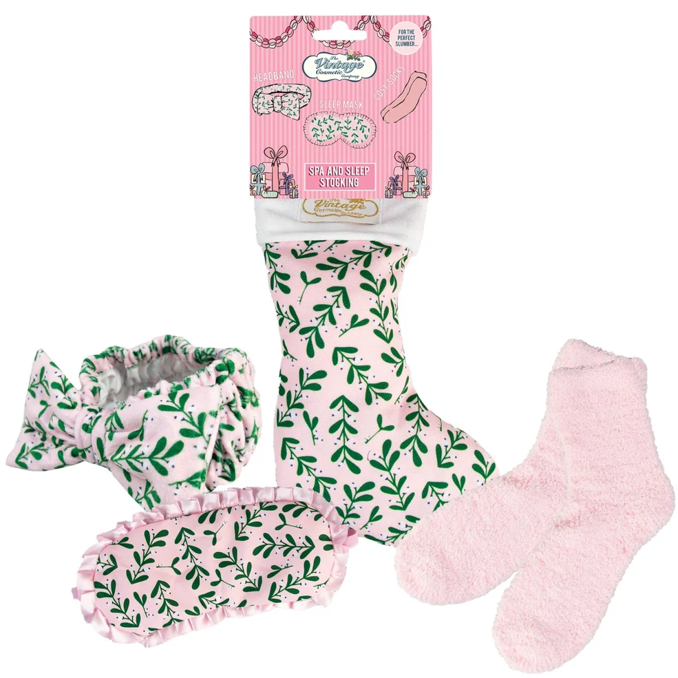 The Vintage Cosmetic Company Spa and Sleep Stocking Mistletoe Set Image 1