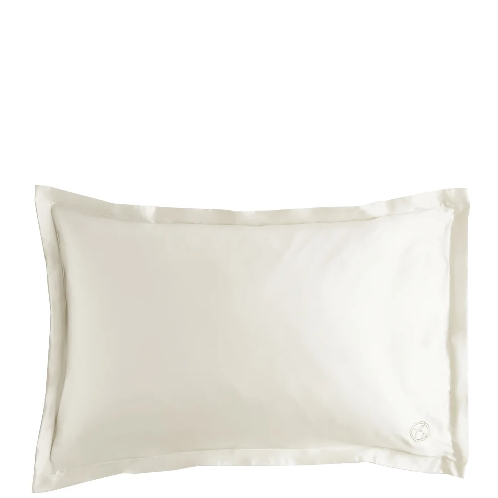 ESPA Home Oxford Edge Silk Pillowcase - Pearl White Image 1