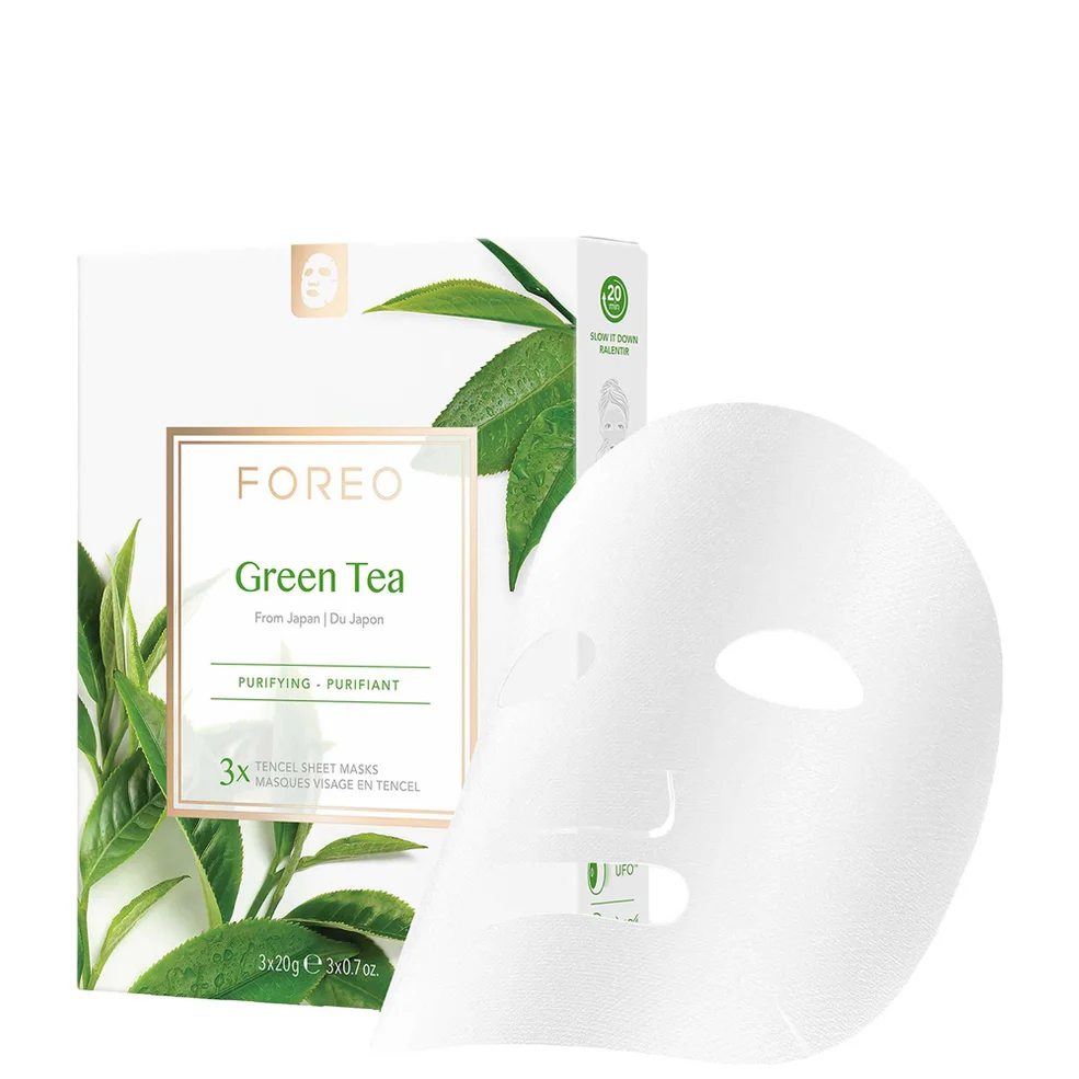 FOREO Green Tea Purifying Sheet Face Mask (3 Pack) Image 1