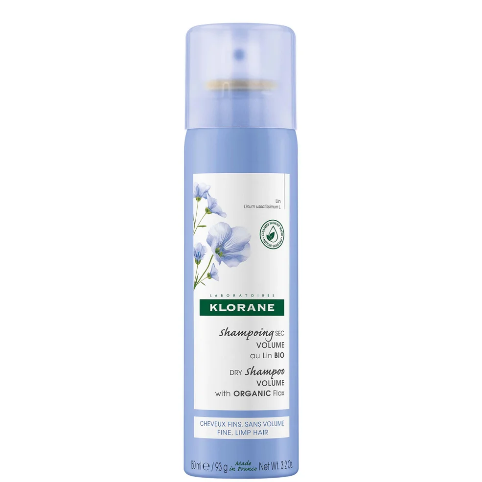 Klorane Volumising Dry Shampoo with Organic Flax Fibre for Fine, Limp Hair 150ml Image 1