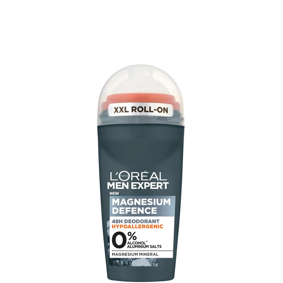 L'Oréal Paris Men Expert Magnesium Defence Hypoallergenic 48 Hour Roll-On Deodorant 50ml Image 1