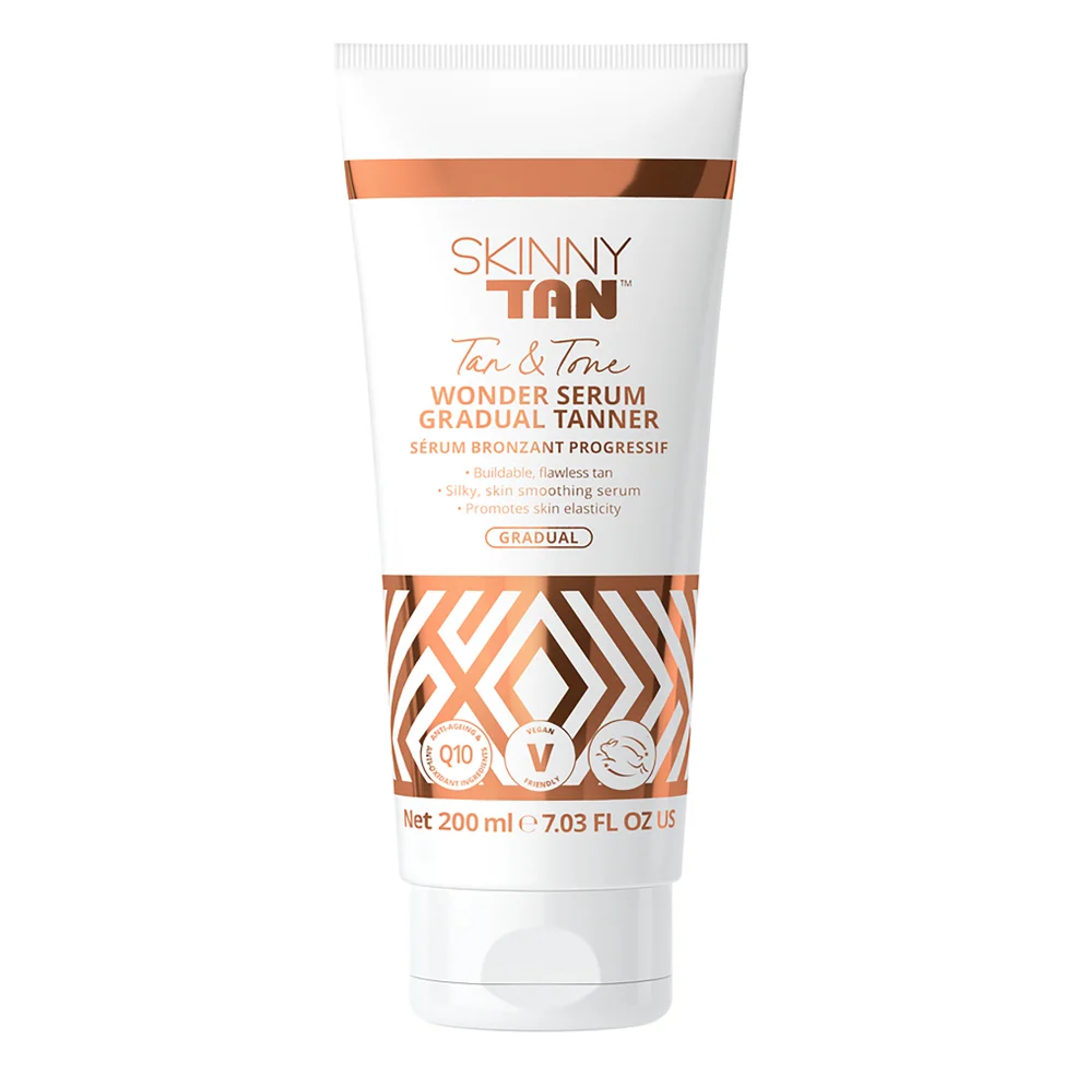 Skinny Tan Tan and Tone Wonder Serum Gradual Tanner 200ml Image 1