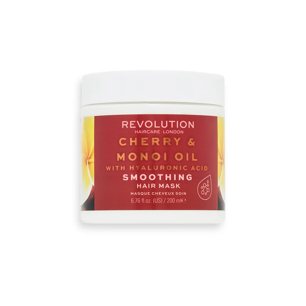 Revolution Haircare Smoothing Cherry and Manoi Oil with Hyaluronic Acid Hair Mask 200ml Image 1