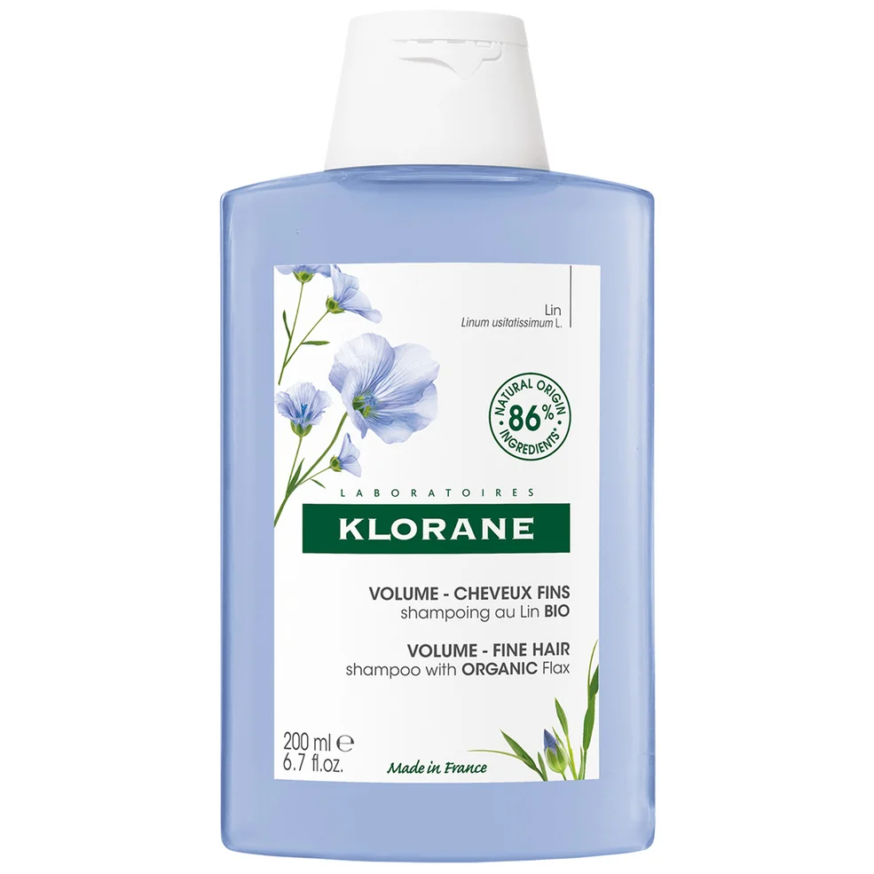 KLORANE Volumising Shampoo with Organic Flax Fibre for Fine, Limp Hair 200ml Image 1