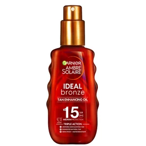 Garnier Ambre Solaire Ideal Bronze Protective Oil SPF15 Sun Cream Spray 150ml - undefined undefined