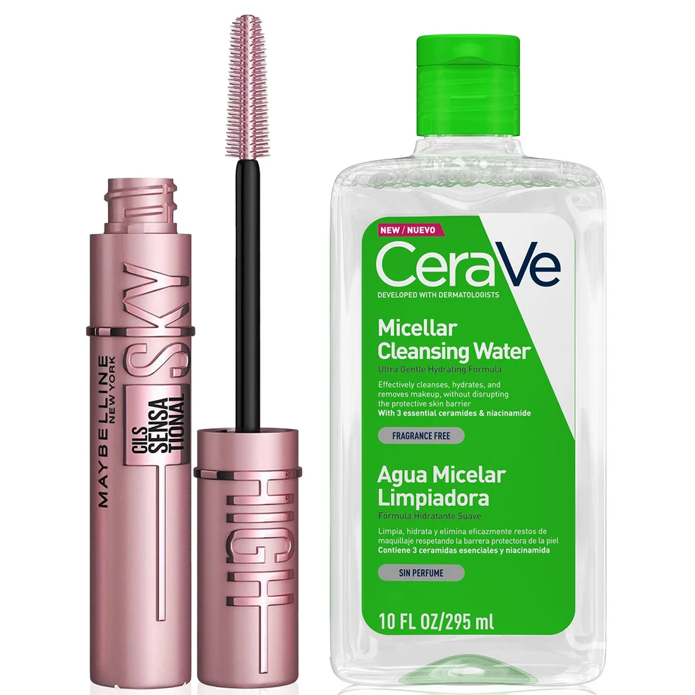 CeraVe Micellar Cleanser and Maybelline Sky High Mascara Duo for Normal Skin Image 1