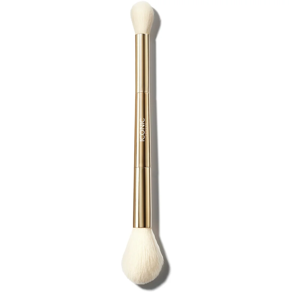 ICONIC London Highlight and Blush Duo Brush Image 1