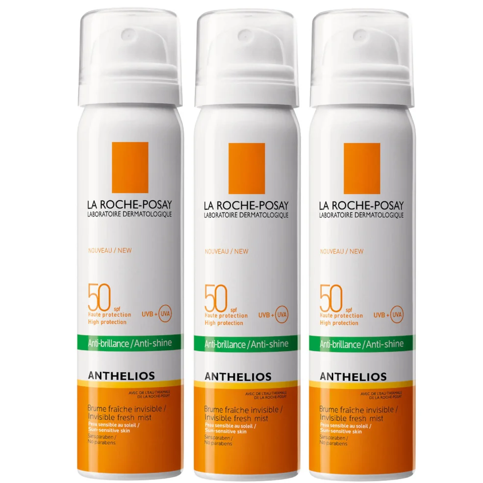 La Roche-Posay Anthelios Anti-Shine Sun Protection Invisible SPF50+ Face Mist 75ml Trio Image 1