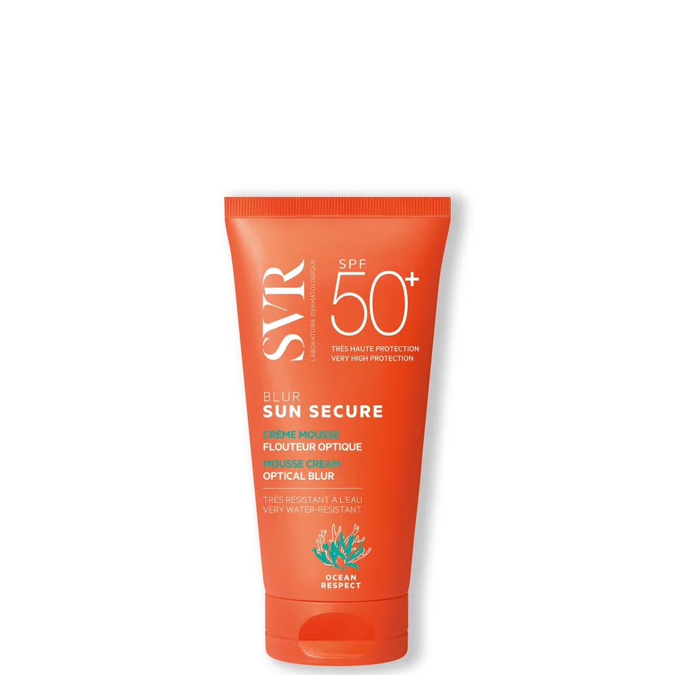 SVR SUN SECURE BLUR SPF50+ Perfecting Soft-Focus Face SPF Mousse-Primer, Velvet Finish, Water-Resistant, Reef-Safe, 50ml Image 1