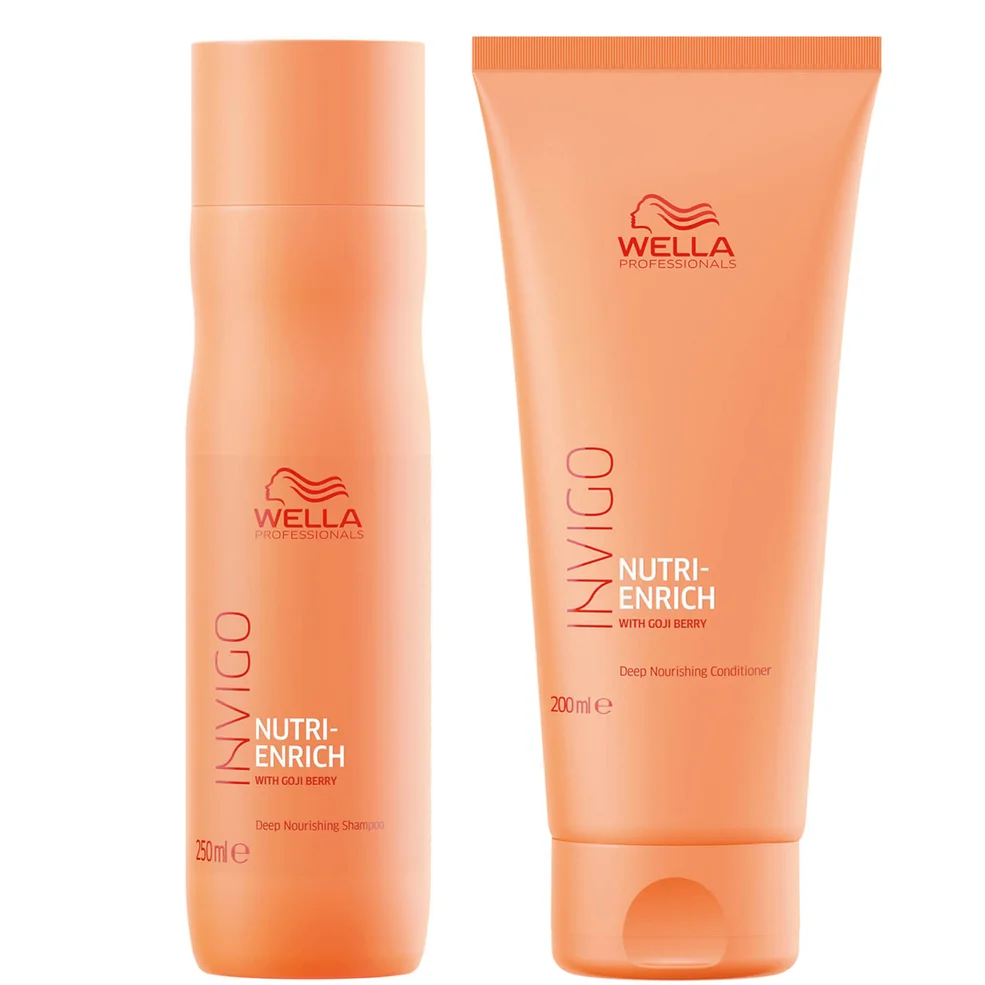 Wella Professionals Nutri-Enrich Deep Nourishing Shampoo and Conditioner Regime Bundle Image 1