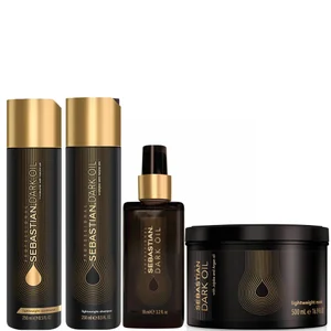 Sebastian Professional Dark Oil Shampoo, Conditioner, Mask and Styling Oil Regime Bundle - undefined undefined