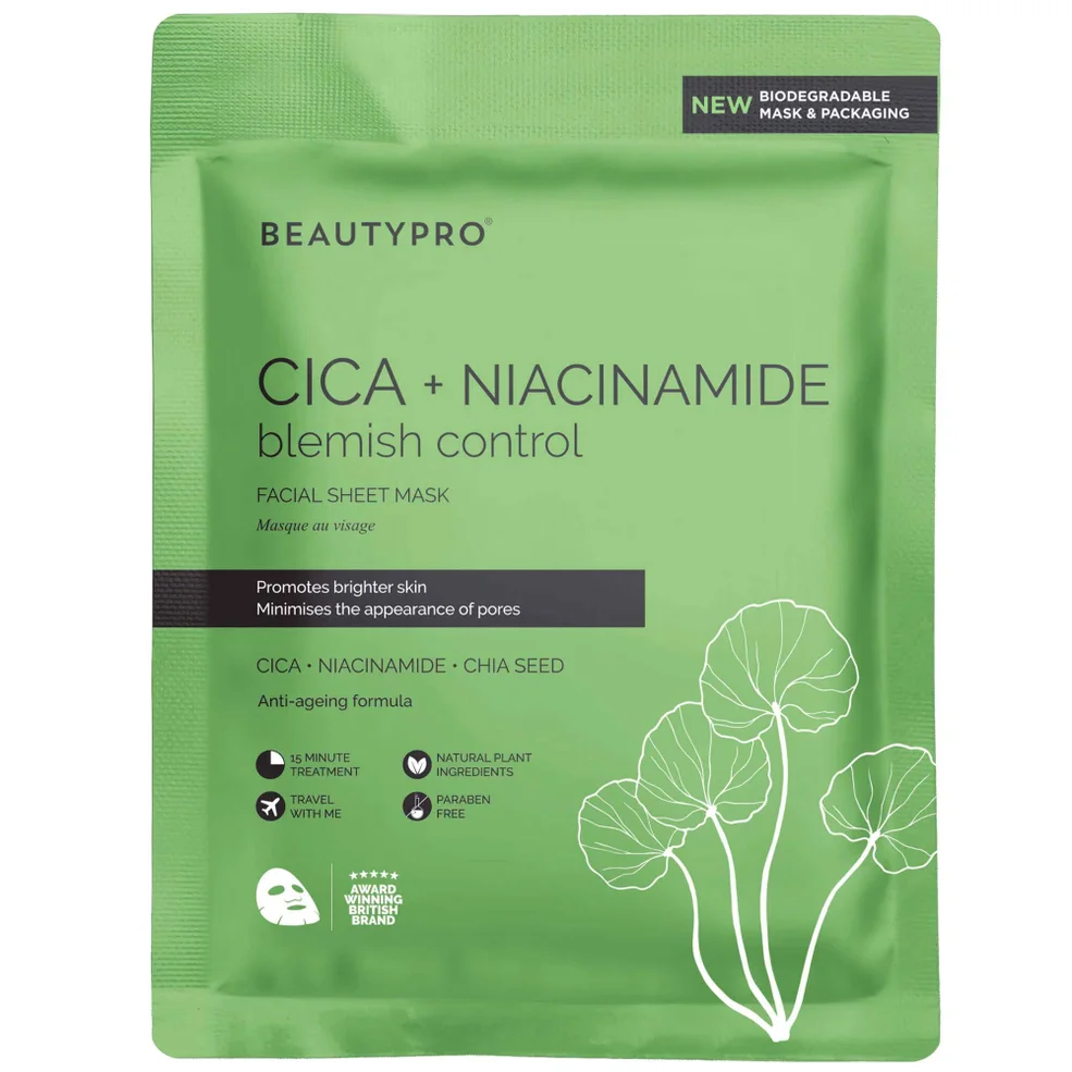 BeautyPro Cica and Niacinamide Face Mask 22ml Image 1