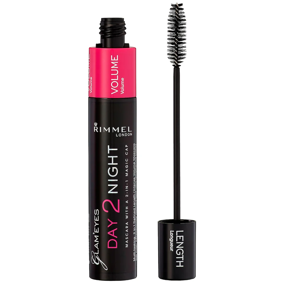 Rimmel London Day 2 Night Mascara – 01 – Black, 9.5ml Image 1