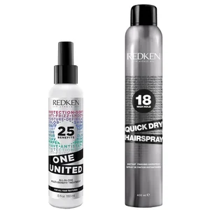 Redken Styling One United and Quick Dry Hair Spray Bundle - undefined undefined