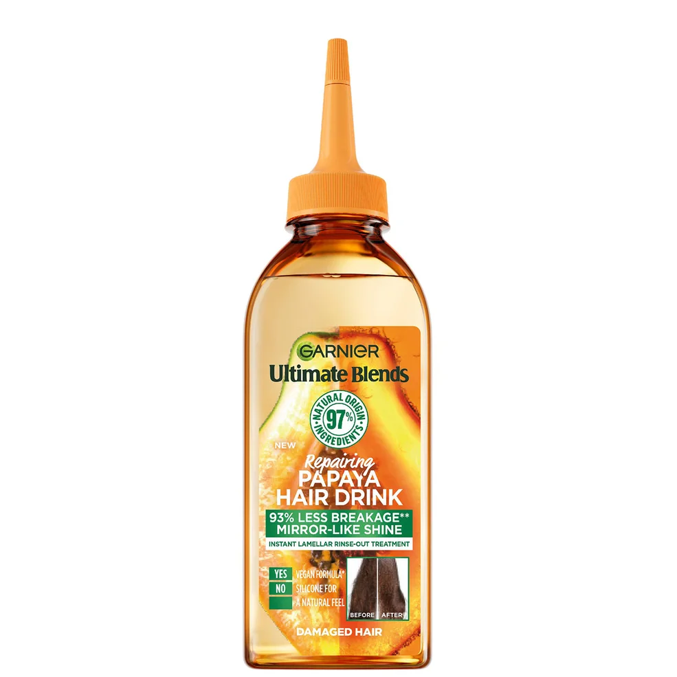 Garnier Ultimate Blends Repairing Papaya Hair Drink Liquid Conditioner for Dry Hair 200ml Image 1