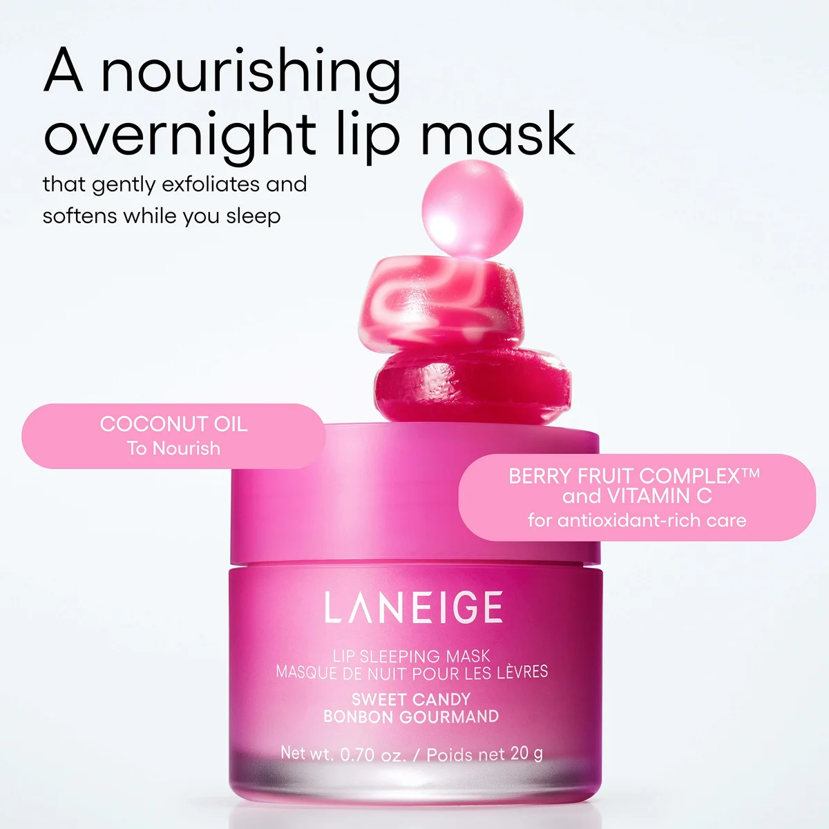 LANEIGE Lip Sleeping Mask - Sweet Candy 20g | LOOKFANTASTIC LANEIGE Lip Sleeping Mask - Sweet Candy 20g | LOOKFANTASTIC