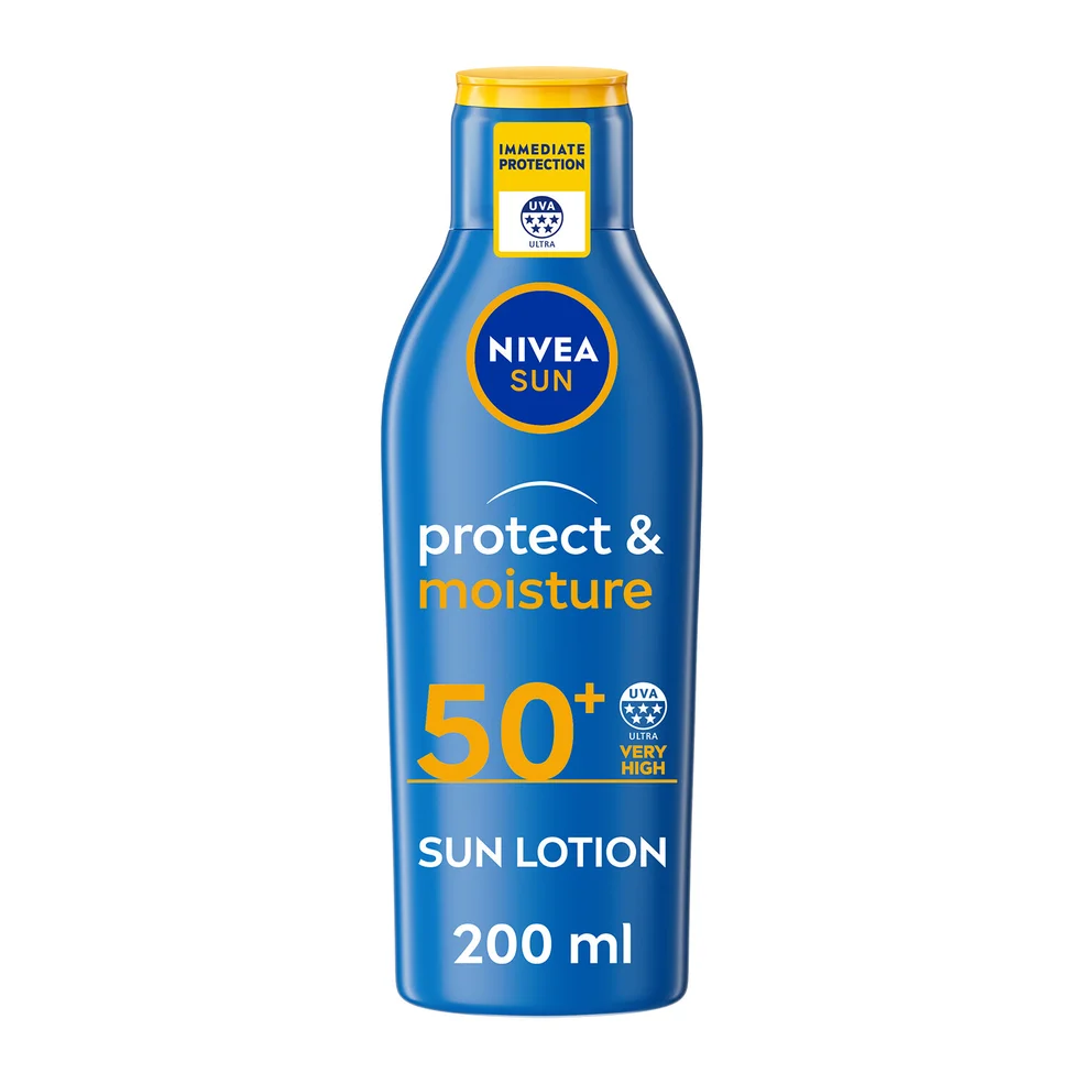 NIVEA SUN Protect & Moisture Sun Cream Lotion SPF50+ 200ml Image 1