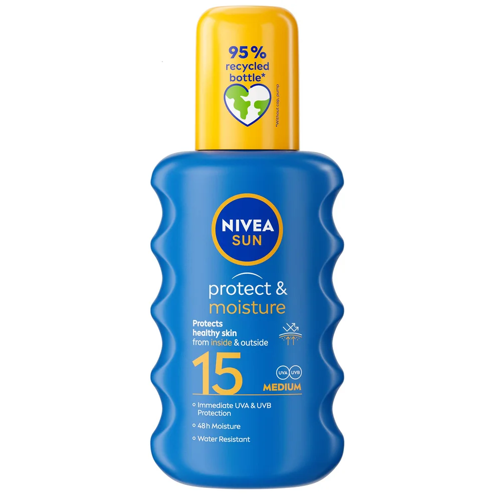 NIVEA SUN Protect & Moisture Sun Cream Spray SPF15 200ml Image 1