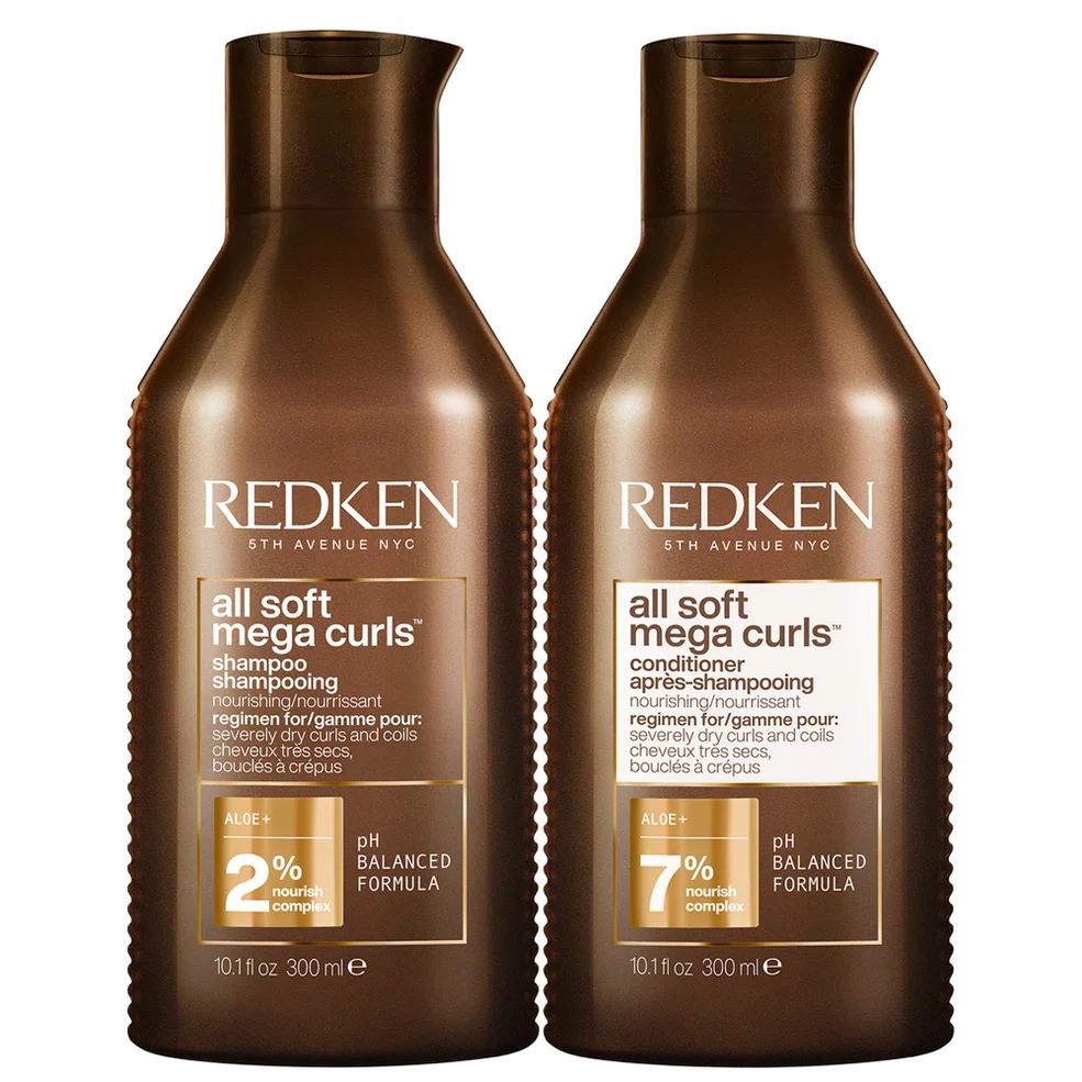 Redken All Soft Mega Curl Hydrating and Nourishing Shampoo and Conditioner Bundle for Curly and Coily Hair Image 1