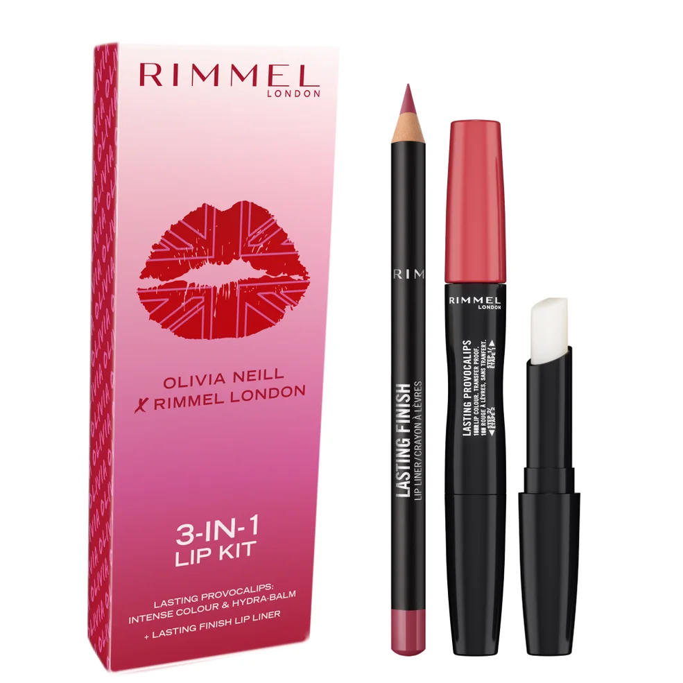 Rimmel London x Olivia Neill Exclusive Lip Kit - Mauve Image 1