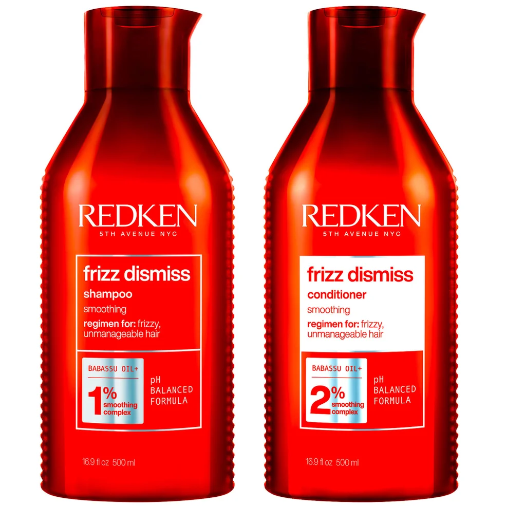 Redken Frizz Dismiss Shampoo and Conditioner Routine To Protect Hair Against Humidity and Frizz 500ml Image 1