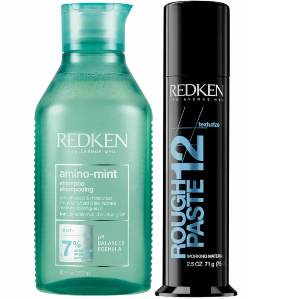 Redken Amino Mint for Oily Scalps and Hair Styling Texture Paste Bundle Image 1