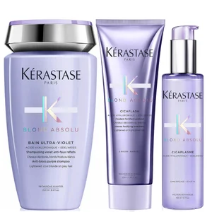 Kérastase Blond Absolu Ultraviolet Shampoo, Conditioner and Treatment Routine for Brightening Blonde Hair - undefined undefined