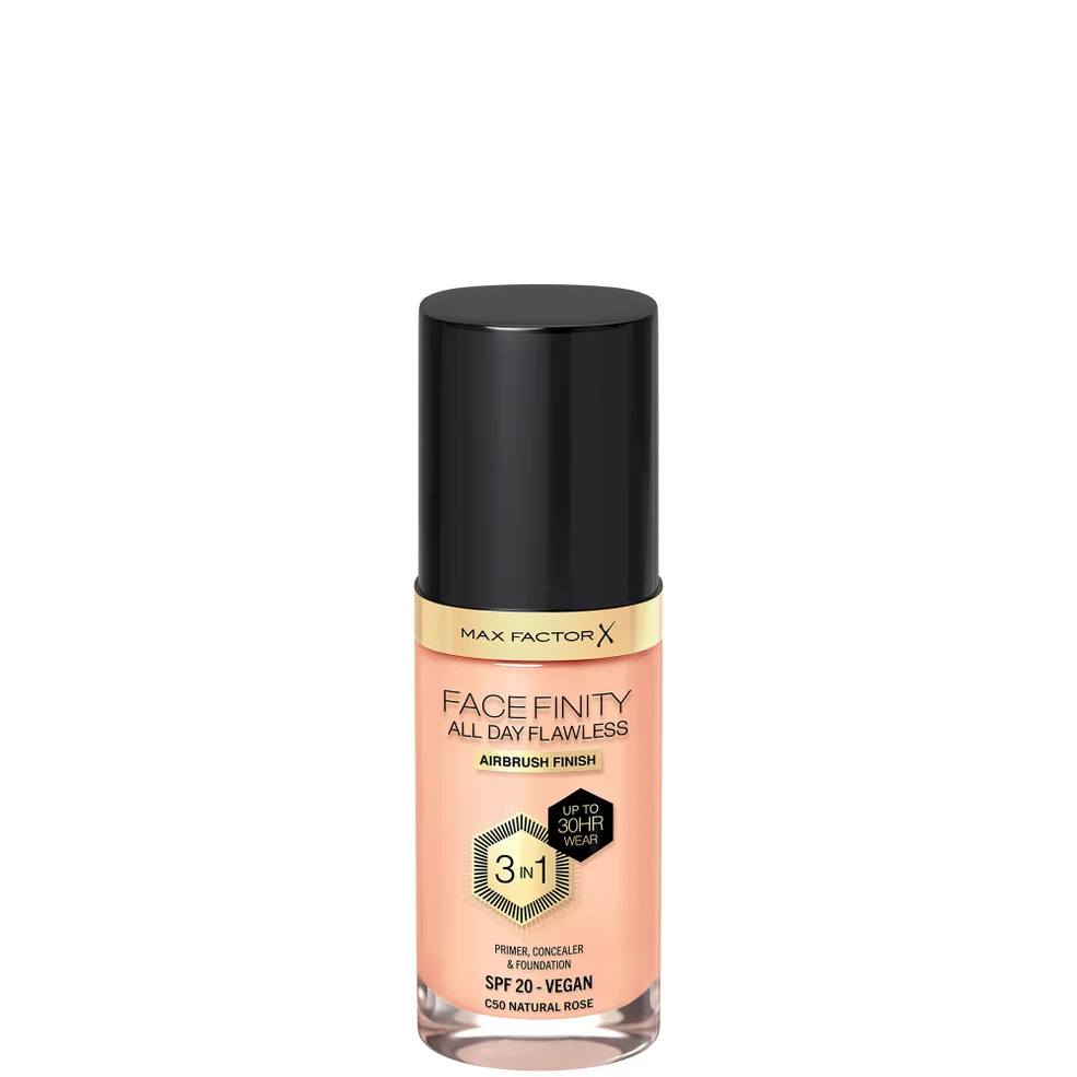 Max Factor Facefinity All Day Flawless 3 in 1 Vegan Foundation 30ml (Various Shades) Image 1