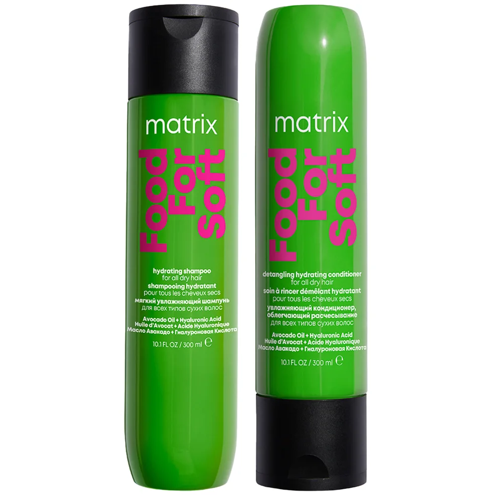 Matrix Food for Soft Hydrating 300ml Shampoo and Conditioner with Avocado Oil and Hyaluronic Acid for Dry Hair Duo Image 1