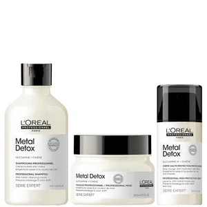 L'Oréal Professionnel Metal Detox Shampoo Masque and Leave-in Cream Bundle - undefined undefined