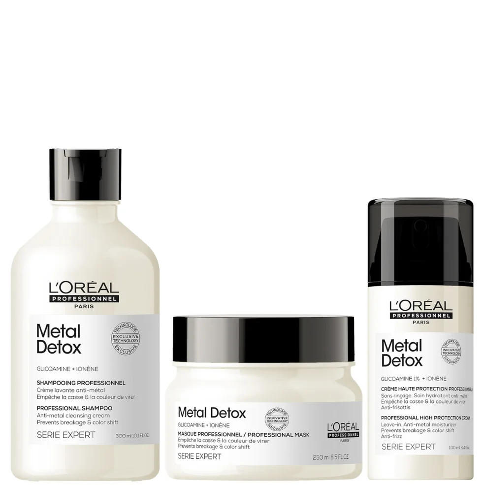 L'Oréal Professionnel Metal Detox Shampoo Masque and Leave-in Cream Bundle Image 1