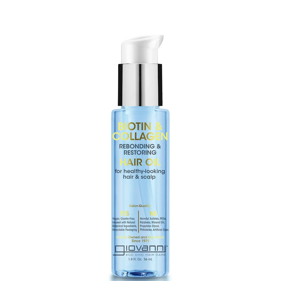 Giovanni Biotin & Collagen Rebond and Restore Hair Oil 56ml Image 1