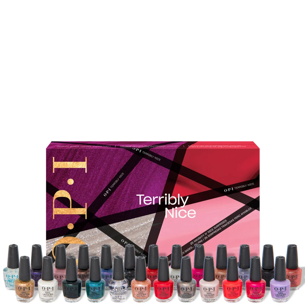 OPI Nail Polish Terribly Nice Collection Nail Lacquer Mini 25-Piece Advent Calendar Image 1