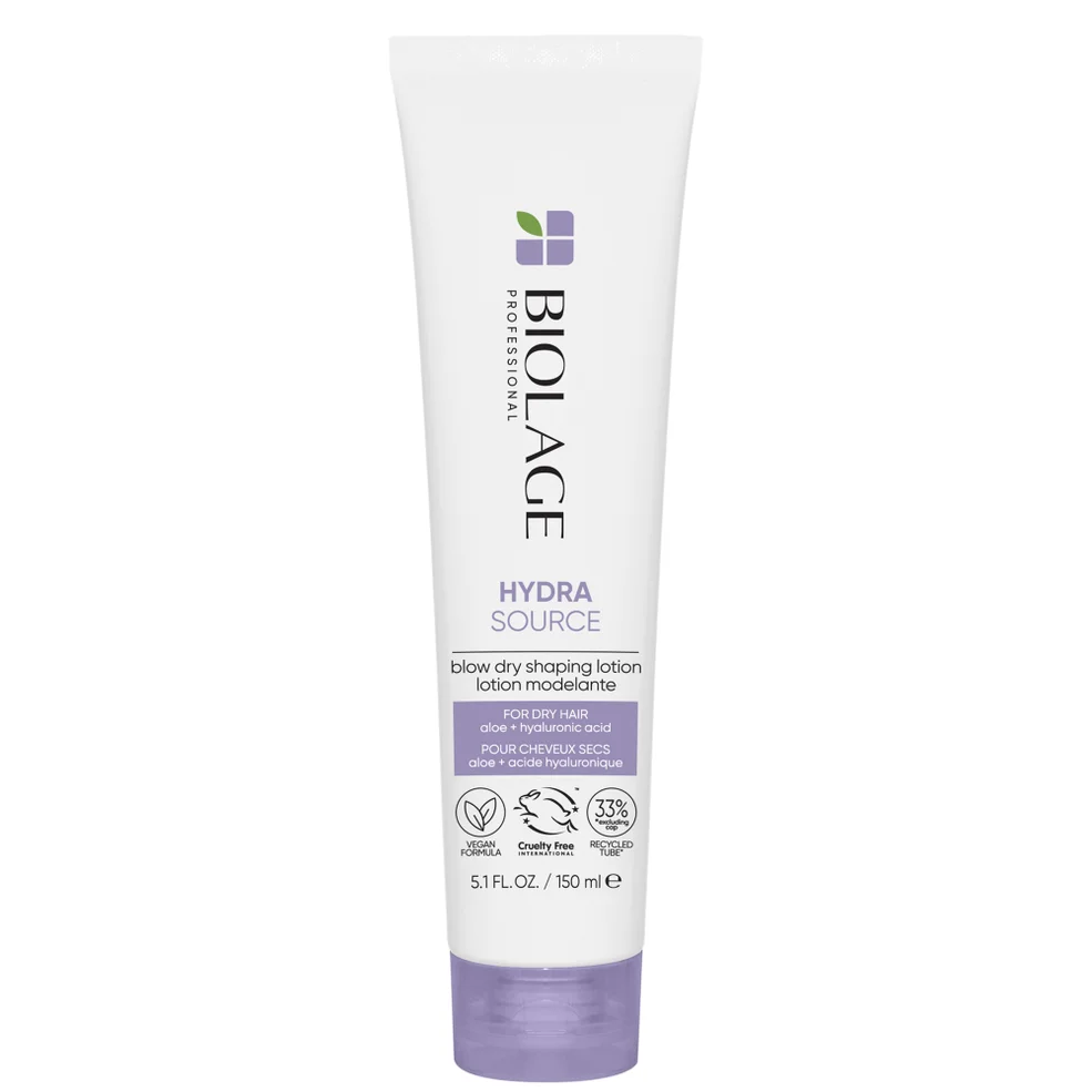 Biolage HydraSource Blow Dry Shaping Lotion with Aloe and Hyaluronic Acid For Dry Hair 150ml Image 1