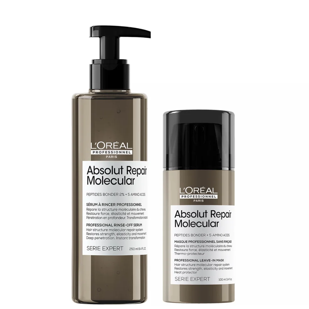 L'Oréal Professionnel Serie Expert Absolut Repair Molecular Rinse-off Serum and Mask Duo for Damaged Hair Image 1