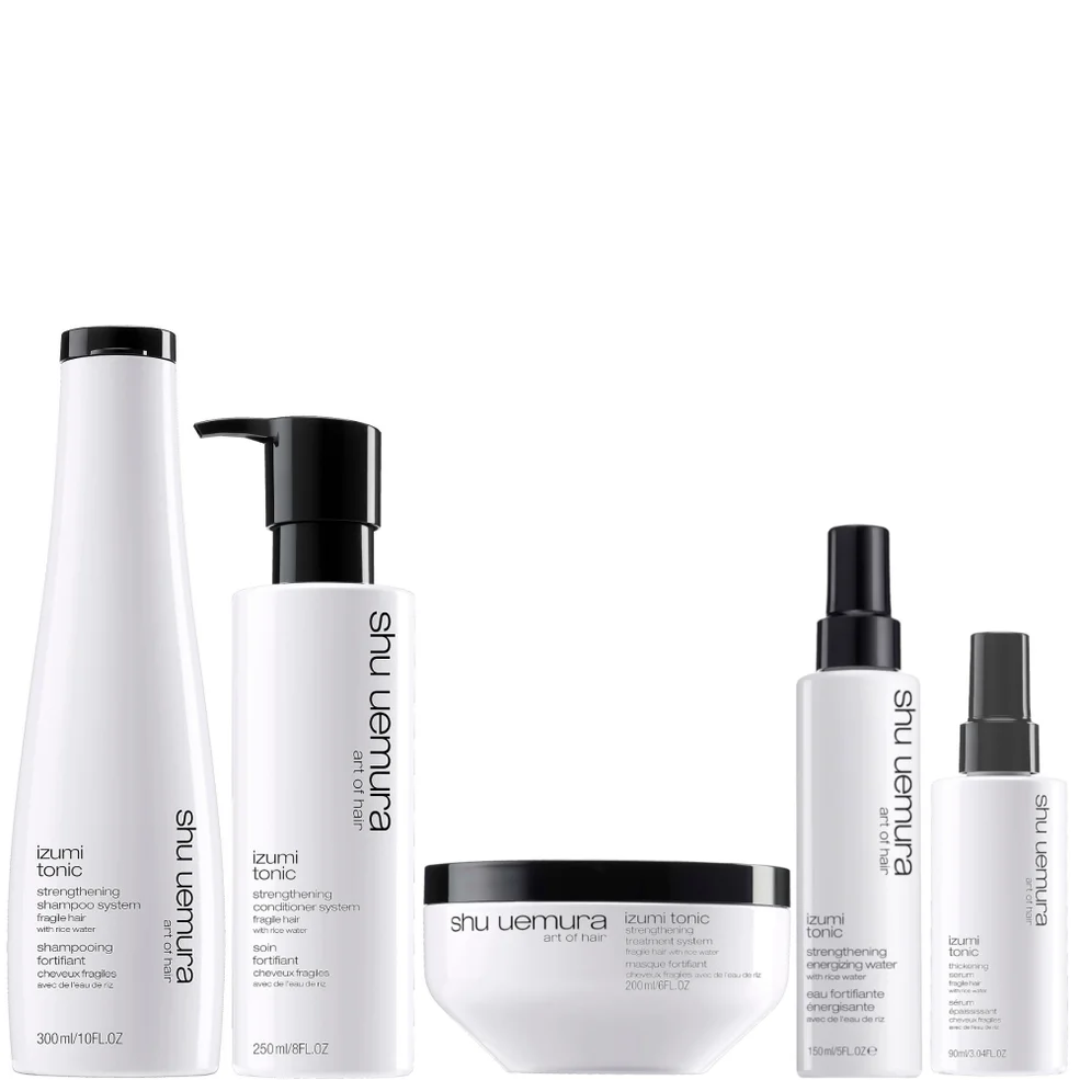 Shu Uemura Art of Hair Izumi Tonic Rice Water Shampoo, Conditioner, Hair Mask, Serum and Tonic Water Routine Image 1