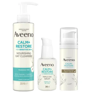 Aveeno Face Calm and Restore Night Nourish Routine - undefined undefined