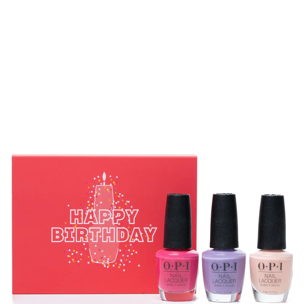 OPI Happy Birthday Gift Box Set 3 x 15ml Image 1