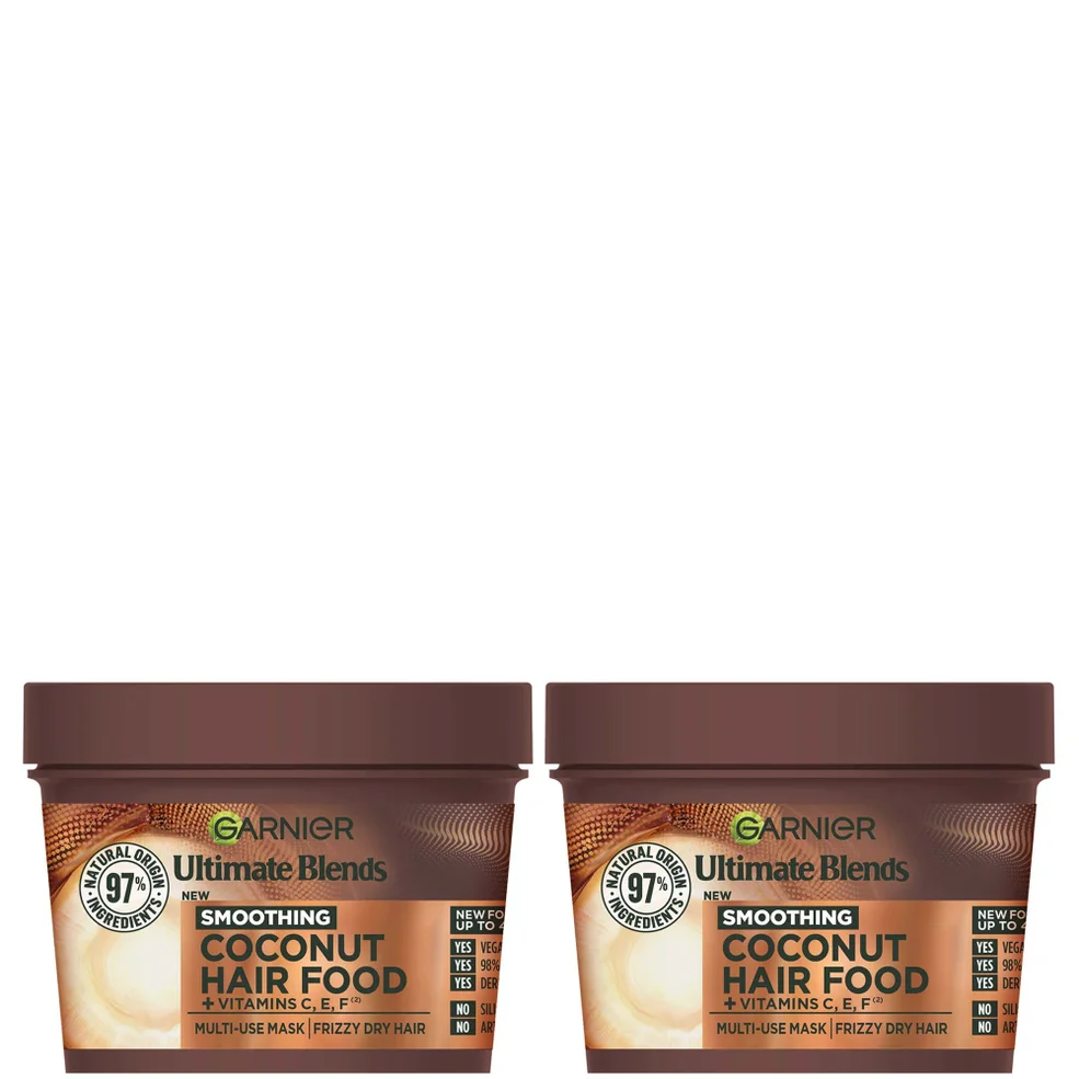 Garnier Ultimate Blends Coconut 3-in-1 Frizzy Hair Mask Duo Image 1